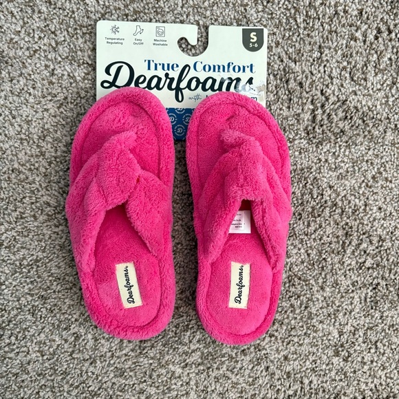 NWT, dearfoam, thong, slippers, women’s, kids, memory foam, sleep wear, 5/6 - Picture 2 of 6
